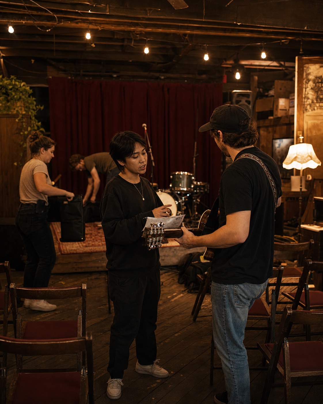 Hosts & promoters preparing a local event